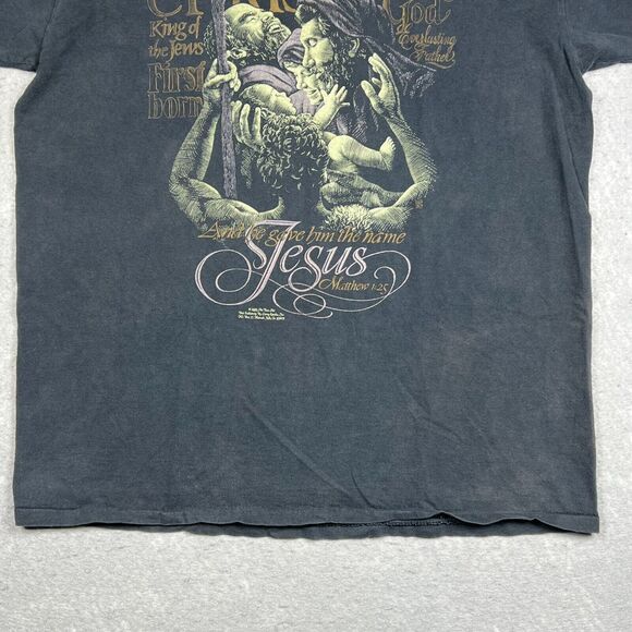 Vintage 1995 Living Epistles The Birth Messiah Jesus T-Shirt 90s Size Large - Picture 3 of 13